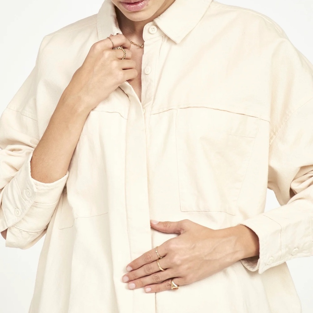 Mirth Huron Work Shirt – Bone – Medium – New with Tags